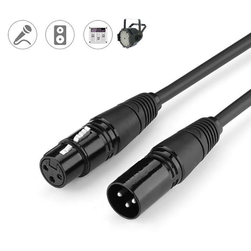 Кабель DMX 3-контактный DMX512 Папа-Мама для светодиодных Par-светильников, сценических огней, DMX-сигнальная линия, DJ-оборудование, DMX512 Сигнальная линия, XLR-разъем