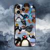 Cartoon Pingu Penguin Phone Case For iPhone 15,14,13,17,16,12,11,Plus,Pro Max,XS,X,Mini,8,7,XR,SE,Soft Silicone Black