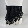 Hollowing Out Triangle Headscarf Ethnic Style Turban Hair Scraf Multifunctional Bohemian Tassel Hip Apron Waist Band