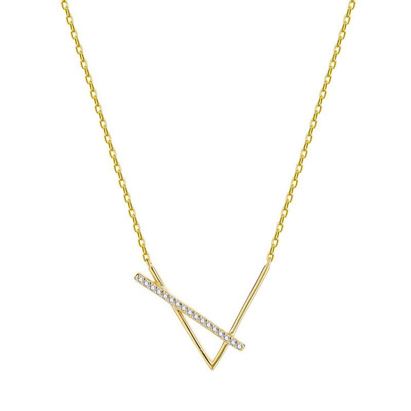 V-Shaped Geometric Clavicle Necklace - Chic, Cold Style for Women