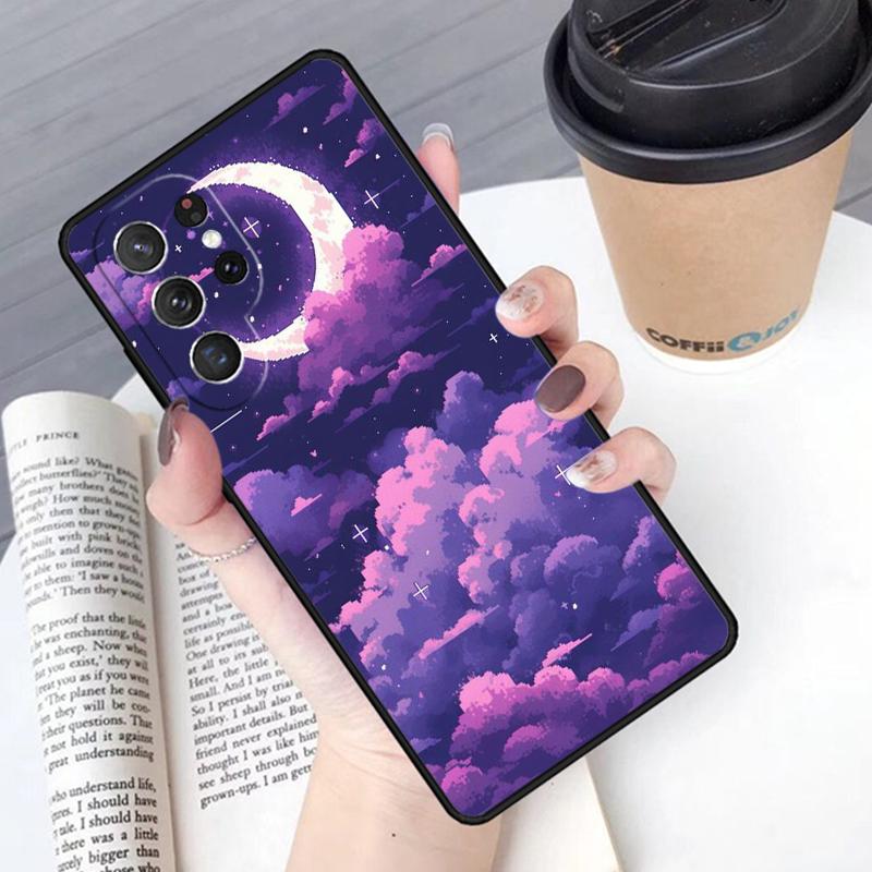 Чехол для телефона Луна Звезда Облако Ночь Для Samsung Galaxy S24 S25 Ultra S21 S22 Ultra S10E Note 10 Plus Note 20 FE S23