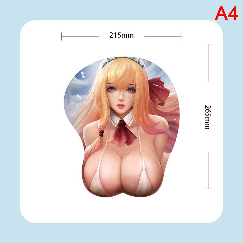 Sexy Mouse Pad Anime 3D Breast Mousepad Wrist Rest Silicone Creative Mouse Mat