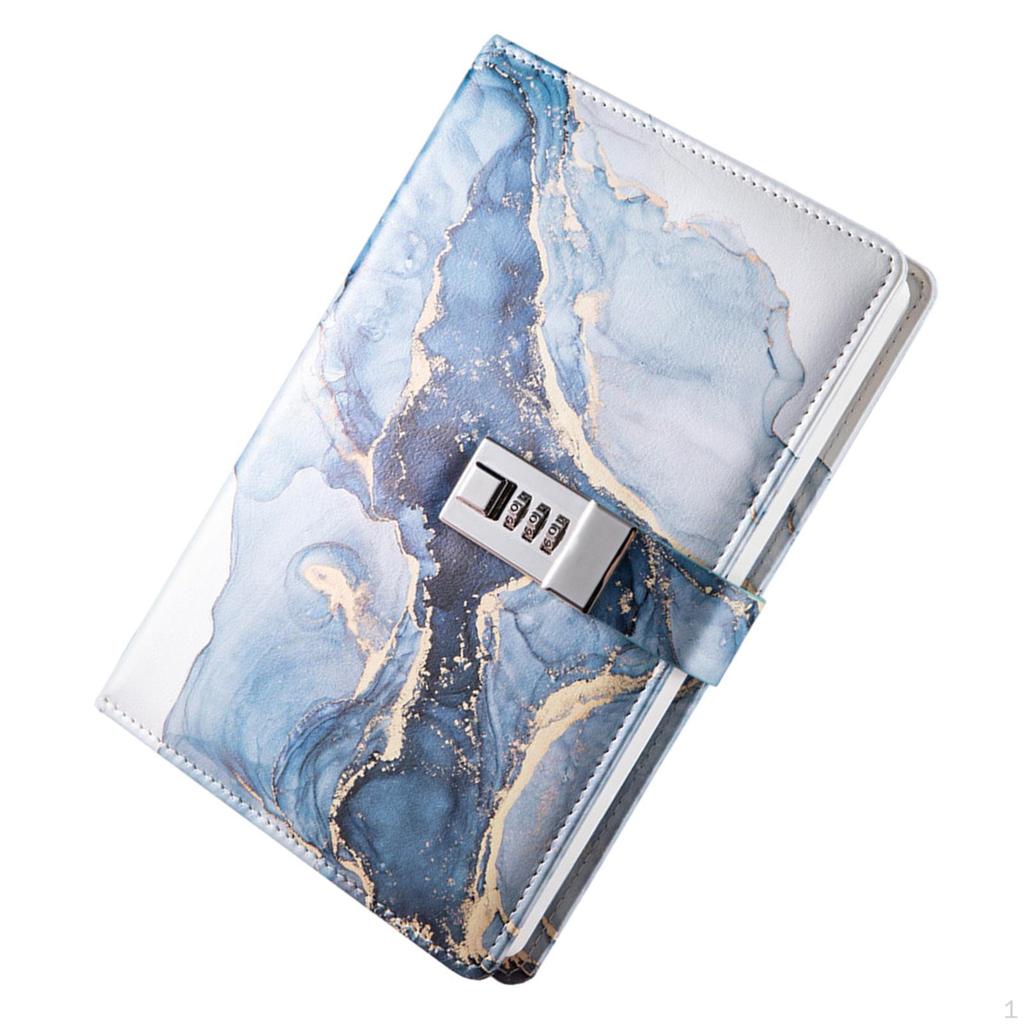 Locked With Lock Diary 180 Pages Personal Notebook Journal A5 Pu Leather Locking