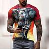 Men's T Shirt Tee Graphic Animal Lion Crew Neck Clothing Apparel 3D Print Outdoor Daily Short Sleeve Print Vintage Fashion Designer