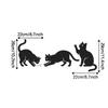 Black Cat Themed PVC Wall Sticker for Halloween Season Decoration on Flat Surfaces Like Painted Walls and Mirrors