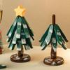 Подставка под горячее в виде рождественской елки из массива дерева, термостойкая, складная, праздничный декор для стола для праздничных блюд, для использования на кухне