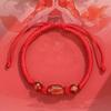 2025 Snake Year Lucky Red Rope Bracelet Zodiac Snake Adjustable Braided Hand Chain Women  Jewelry
