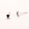 Handsome Cool Black Star Korean Style Ear Stud Dripping Oil Fashion Jewelry Female Heart Earrings