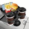 360° Rotation Car Cup Holder Expander Detachable Design Car Food Storage Rack Auto