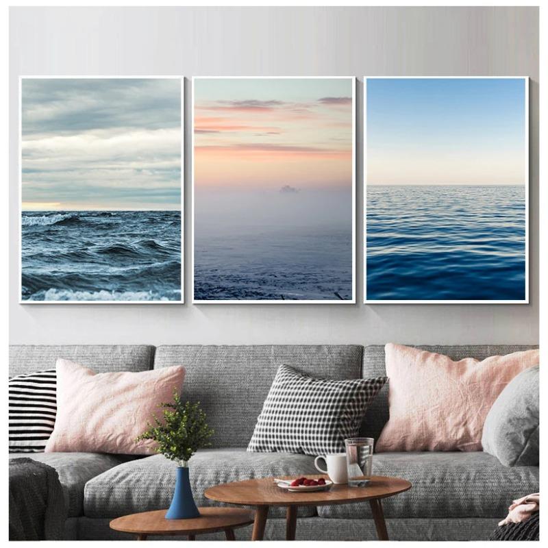 Море Океан Волна Пейзаж Настенное Искусство Холст Картина Скандинавские Постеры И Принты Настенные Картины Для Гостиной Спальни Дома