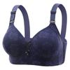 Large Jacquard Thin Cup Non-Wired Full Coverage Bra for Mature Women