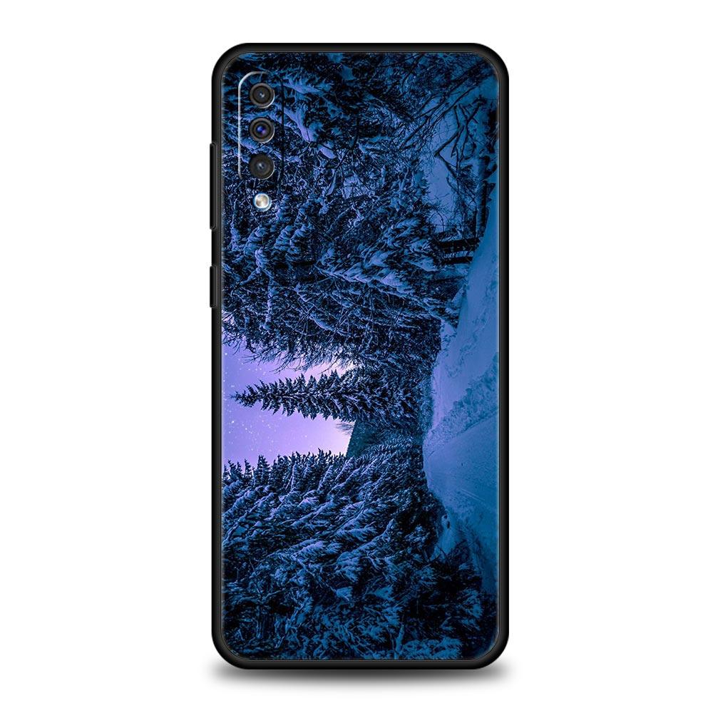 Зимний чехол для телефона с изображением природы и снега для путешествий для Samsung A12 A32 A50 A70 A20E A20S A10 A10S A22 A30 A40 A42 A52 5G A02S A04s