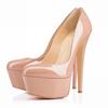 Fashion Women Pumps 14cm Extremely Platform High Heels Sexy Patent Leather Red Black Wedding Party Shoes Stiletto Plus Size 44
