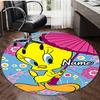 Personalized T-Tweety Round Chair Office Rug - Perfect for Mat, Office Chair & More - Ideal Gift for Birthdays and Holidays