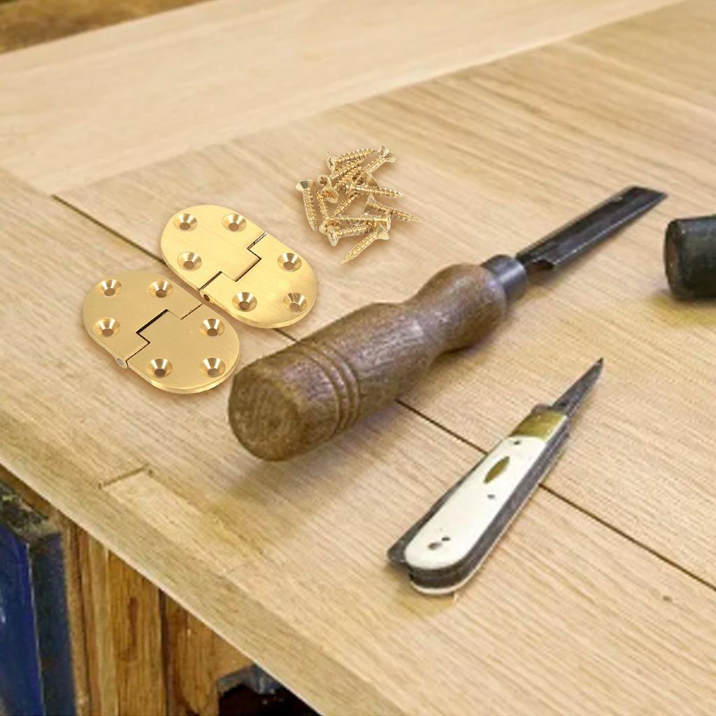 2 шт. прочных латунных петли для подноса Butlers, комплект с круглыми краями, включая винты, украшение для дома, дверца шкафа, ежедневное использование