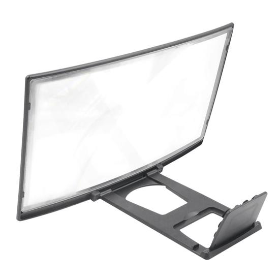 Amplifier 12 Inch High Clarity 3D Curved Screen Foldable Video Magnifier for Mobile