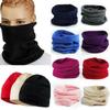 Unisex Thermal Wool Scarf Snoods Outdoor Winter Beanie Hat Scarf Face Mask Windproof