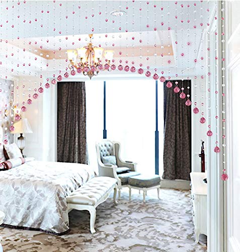30 String Fancy Sparkling Arch Bead Hanging Curtain With Pure Glass Drops