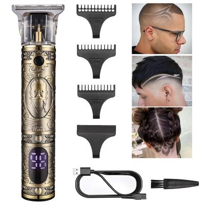 Триммер с Т-образным лезвием для мужчин Профессиональный триммер для волос Триммер с Т-образным лезвием с нулевым зазором Беспроводные перезаряжаемые машинки для стрижки волос Электрический триммер для бороды Бритва