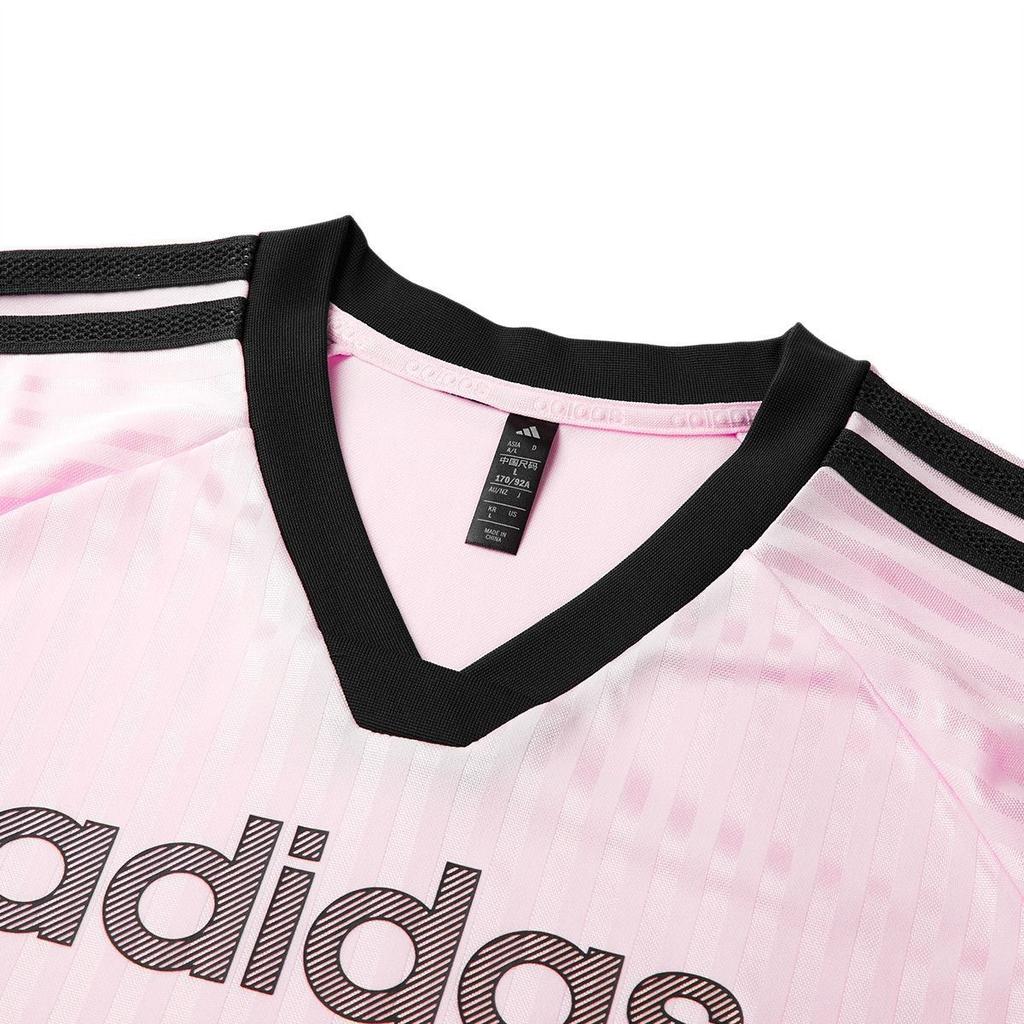 adidas Свободная винтажная женская футболка с V-образным вырезом и коротким рукавом Топы KW8652