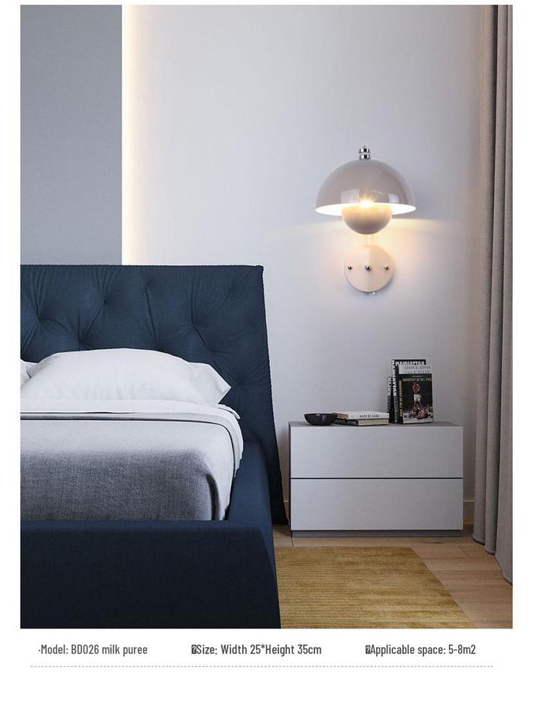 Modern Nordic LED Wall Lamp for Bedroom and Living Spaces