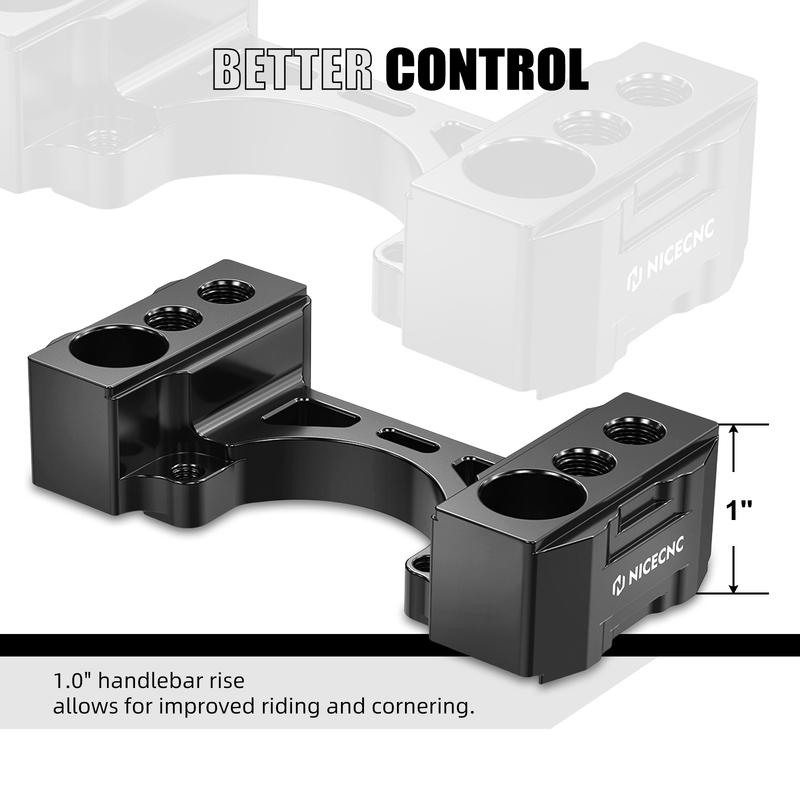 1x Steering Damper Mount 1" Rise Handlebar Riser Kit for KTM 790 Adventure 890 Adventure/R/Rally 2019 2020 2021 2022 2023 2024