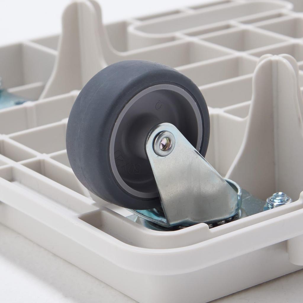 MUJI Платформа из переработанного полипропилена, соединяемая вертикально или горизонтально, Белая Ш x 41 см Г x Легкая тележка, Серая, Прибл.. 27,5 см 7,5 см В,
