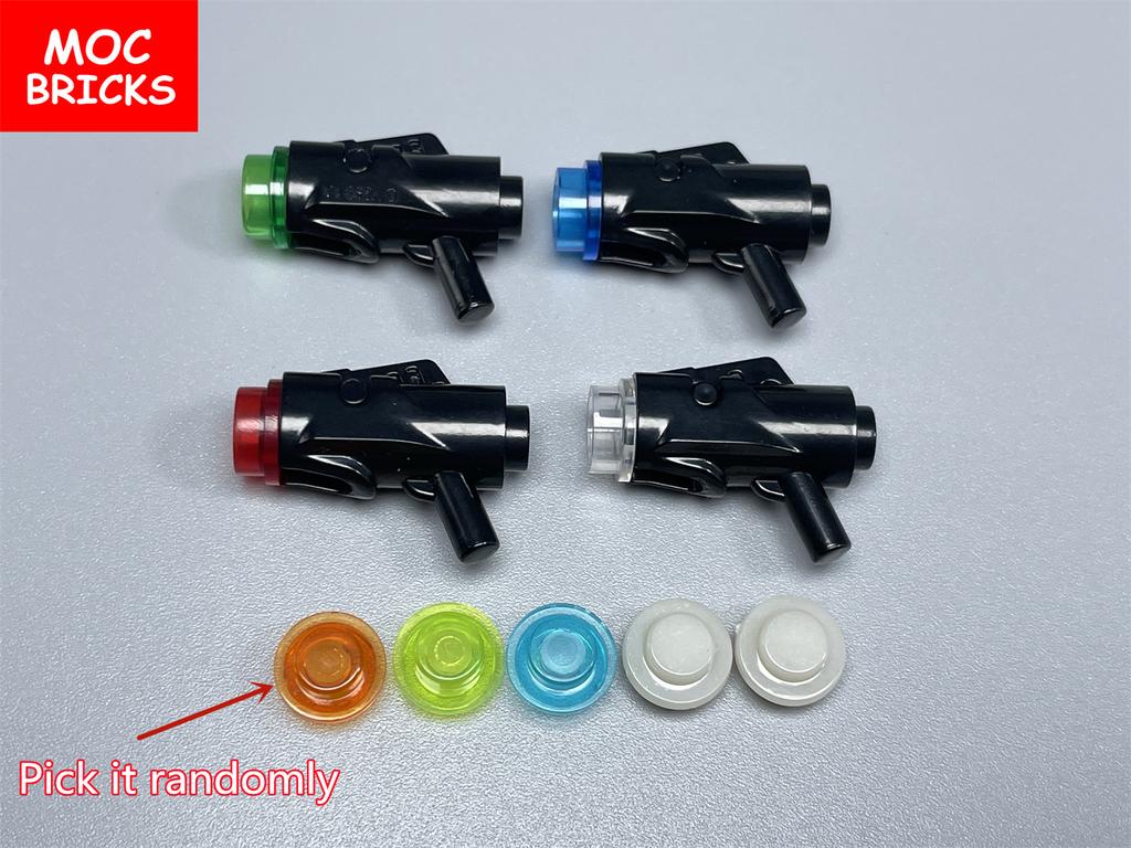 MOC Кирпичи Стреляющий Пистолет Мини Бластер Рукоять Меча Световой Меч Лезвие 21699 30374 64567 Оружие Строительные Блоки Собранные Игрушки