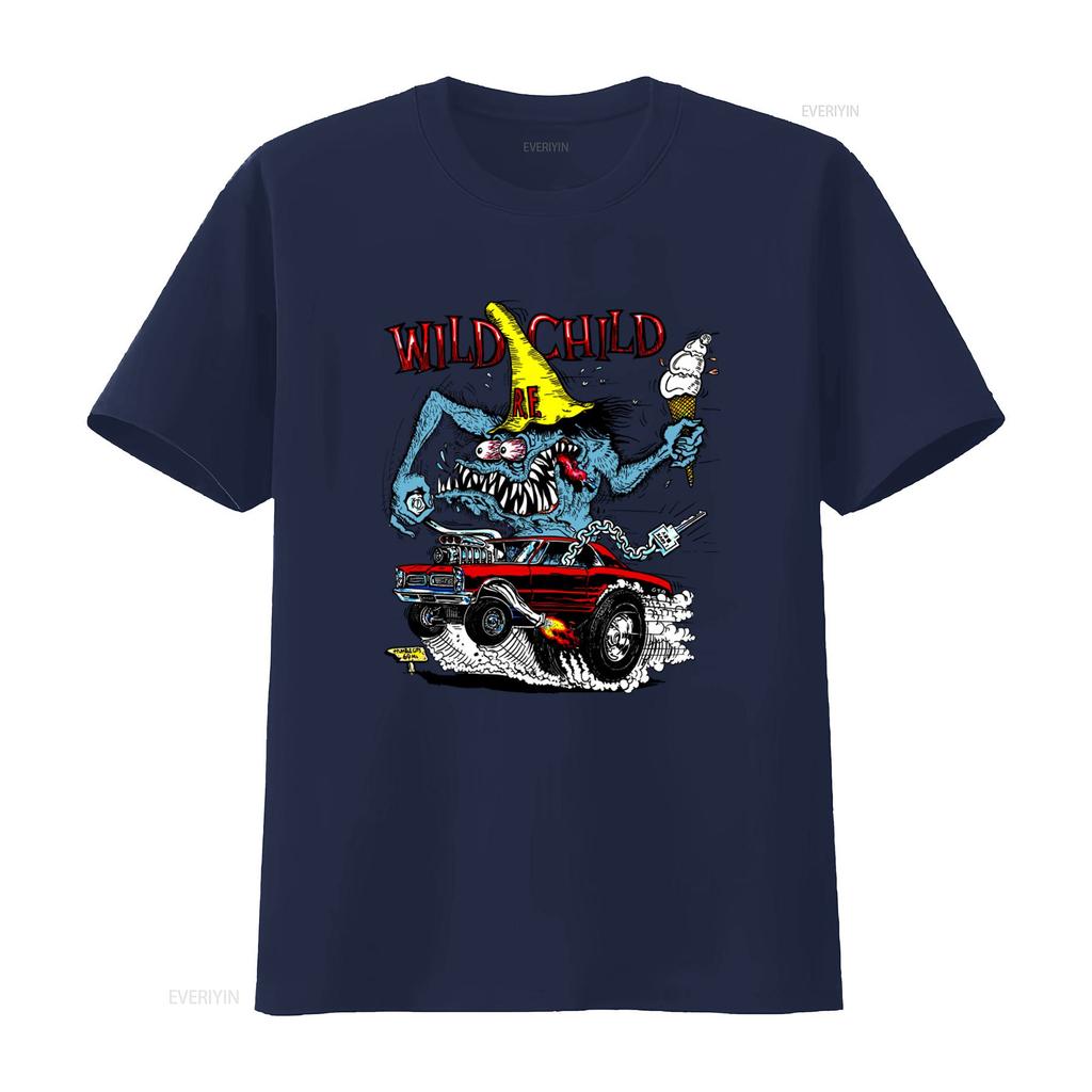 Футболка Ed Big Daddy Roth Rat Fink Hot Rod Wild Child для S 5XL Американская Сделано фанатами Серая винтажная Стиранная Удобная уличная одежда