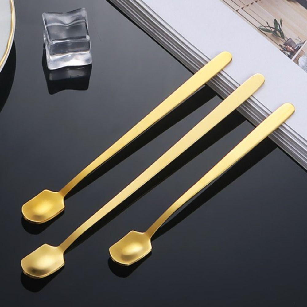 Thickened Coffee Mixing Spoon 304 Stainless Steel Gold Cutlery High Quality Small Spoon