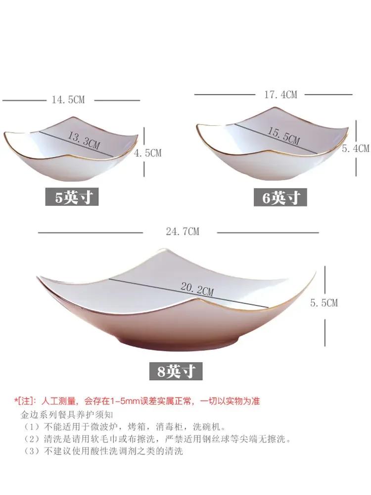 Керамическая глубокая суповая тарелка квадратная европейская глубокая квадратная тарелка сервировочное блюдо