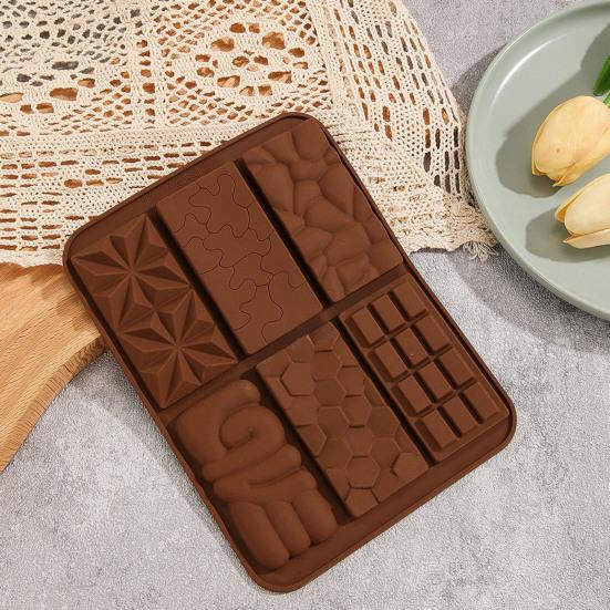 1 шт/2 шт Дубай шоколад силиконовая форма 6-гнездная глубокая шоколадная форма толстый батончик