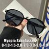 Большие круглые солнцезащитные очки для близоруких женщин и мужчин, премиального качества, совместимые со стеклами по рецепту, для вождения, затемненные очки