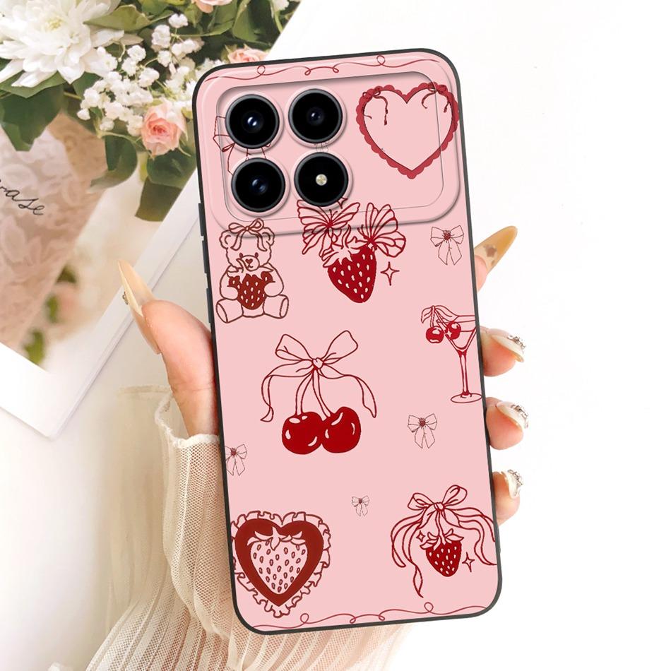 For Xiaomi Redmi K90 Cute Cat Flower Cartoon Phone Case For Redmi K 90 K90 Pro Max 5G Shockproof Soft Silicone Cases Bumpers