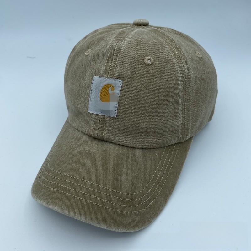 English Style Vintage Cotton Cap With Embossed Letters And Sun Shield For Men And Women