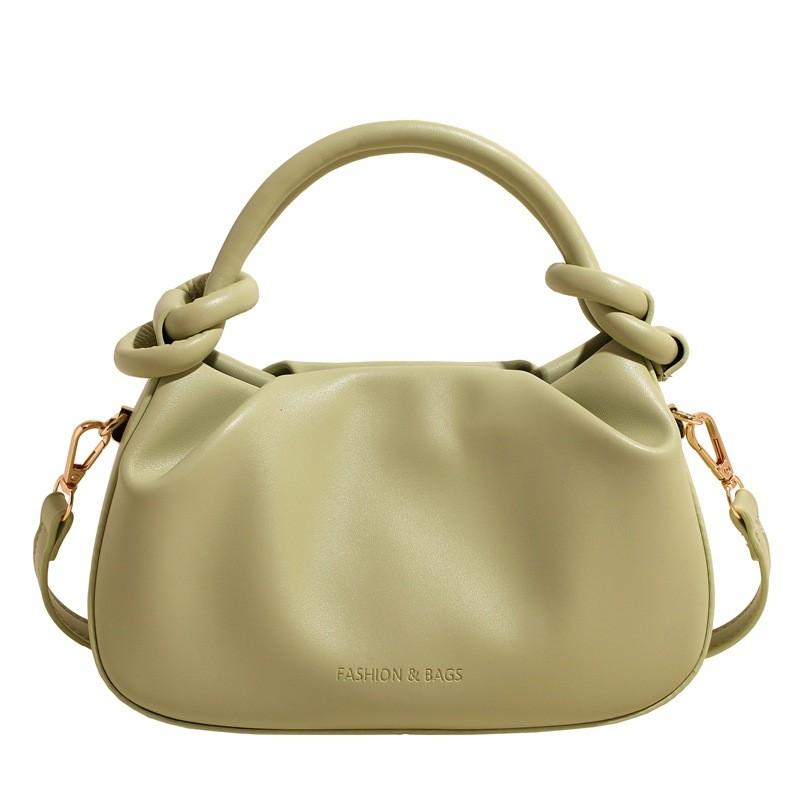 Ielgy Korean Style High-End All-Match Dumpling Bag Autumn Winter Pleated Cross-Body Handbag