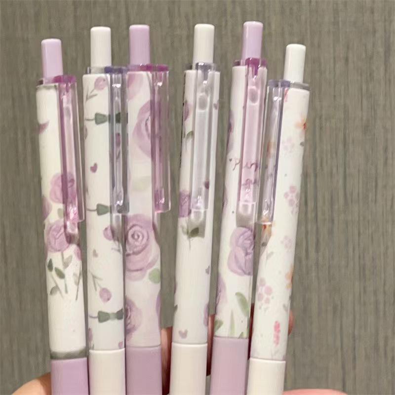 ST Фиолетовая Роза Гелевая ручка-роллер - Плавное письмо, Высококачественная ручка для экзаменов для студентов