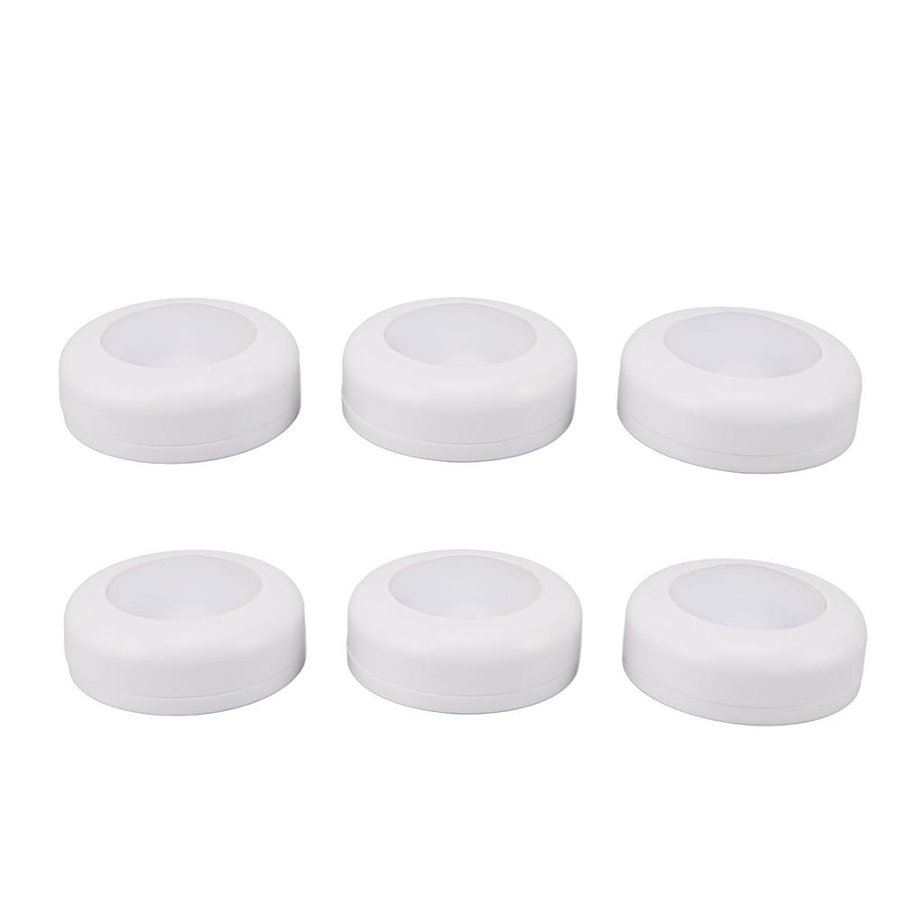 6PCS LED Puck Lights with Remote Control Dimmable Circular Lamp for Under Cabinet Closet Counter