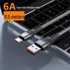6A сверхбыстрый кабель Type-C с нейлоновой оплеткой для устройств Huawei, Samsung, Android мощностью 100 Вт