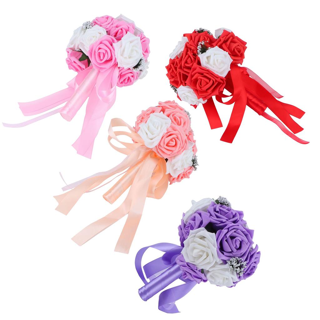 Свадебный букет из искусственных цветов PE для свадебной сцены, офиса, украшения дома