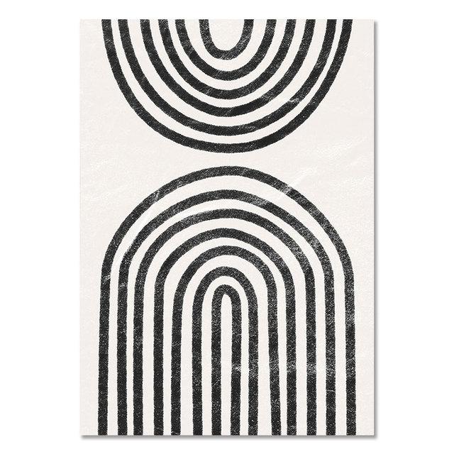 Абстрактный постер Солнце и Луна, сцена, холст, картина, листья растений, художественный принт, монстера, принты, настенные панно в стиле бохо для декора гостиной