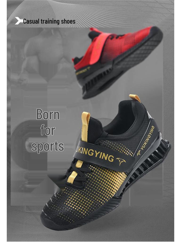 2025 Мужские сверхлегкие кроссовки для тяжелой атлетики: 5-е поколение, Дышащая, Обувь для комплексных тренировок приседаний