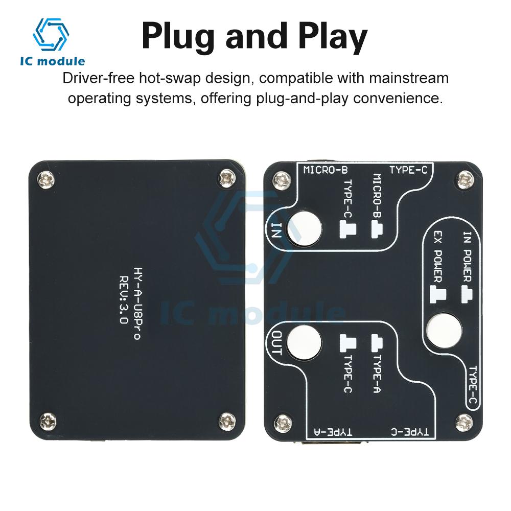 U8Pro USB 2.0 Isolator USB High-Speed Isolator Isolation Module 480Mbps Audio Noise Reduction Filter
