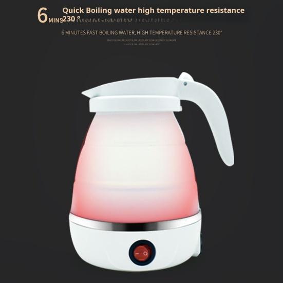 Складной электрический чайник Yousheng с ручкой, большой емкостью, автоматическим отключением питания, безопасный в использовании, вилка американского стандарта, складной чайник, силиконовый электрический водонагреватель