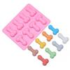 Sexy Penis Cake Mold Dick Ice Cube Tray Silicone  Candle Soap Moulds Chocolate Mould Mini  Cream Forms Sugar Craft Tools