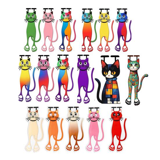 Cute Cat Bookmarks Acrylic Creative Page Marker Reading Companion Cat Bookmark Gift for Bookworms Students Teachers