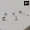 (1+1) Fashion Silver Ball Piercing One Side Sale