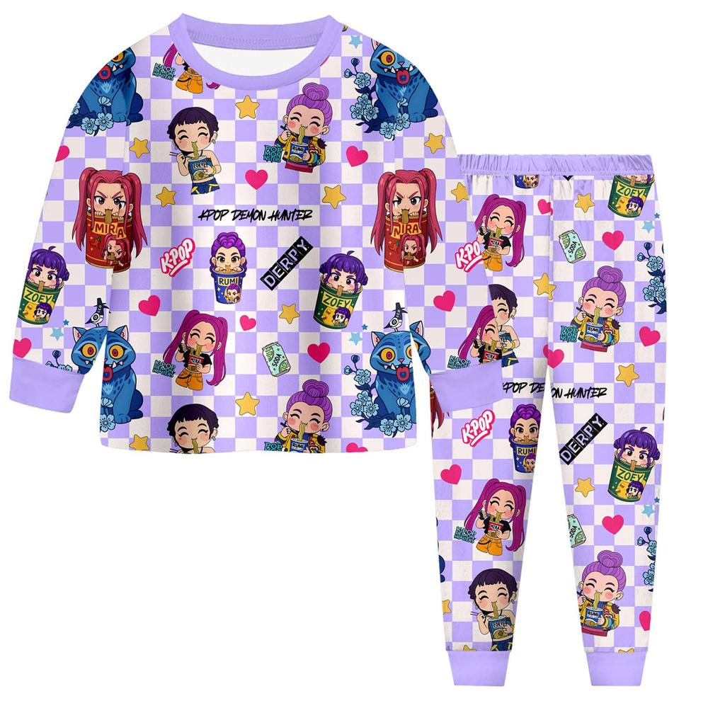 Children's Fashion Suit Skirt Round Neck Long Sleeve Top Pants