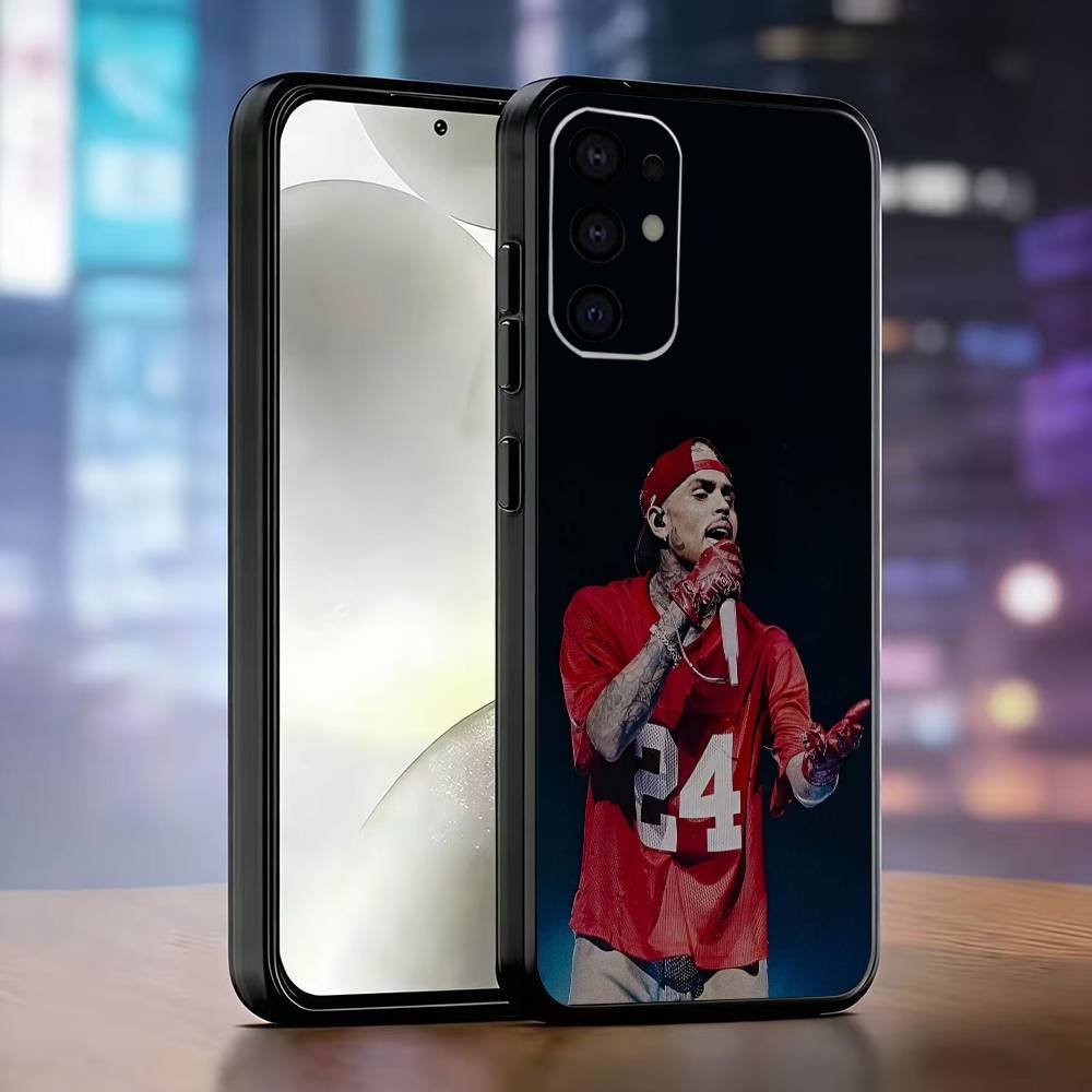Чехол для телефона рэпера C-Chris Brown для Samsung S25, S24, S21, S22, S23, S30, Ultra, S20, Plus, Fe, Мягкий силиконовый черный чехол