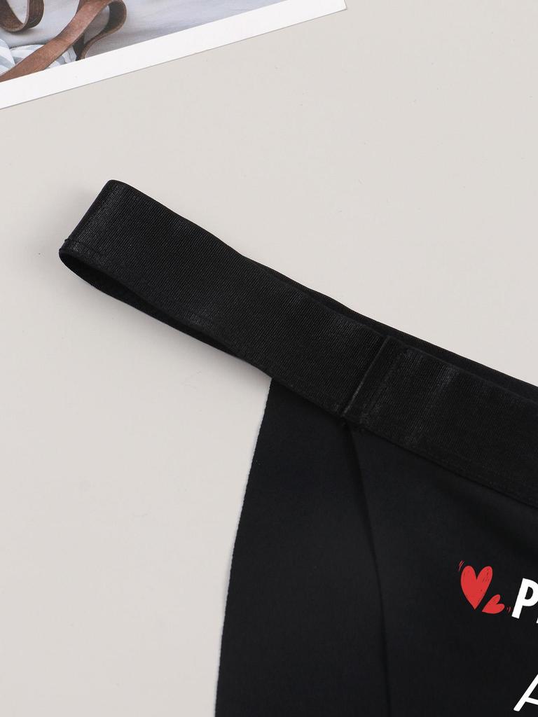 Женские сексуальные трусики-стринги с индивидуальным текстовым принтом и рисунком, удобные трусики-стринги с низкой талией